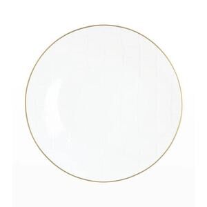Domenico Vacca by Prouna Alligator Print 24K Gold Rim Dinner Plate 11" inch New
